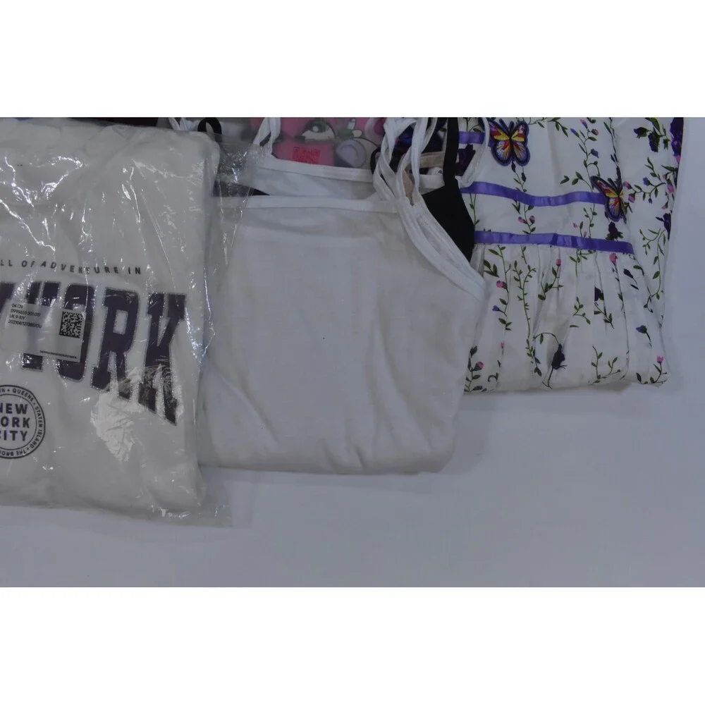 Wholesale Bulk Lot Of 11 Girls Size Large 10/12 Mixed Season Tops Bottoms